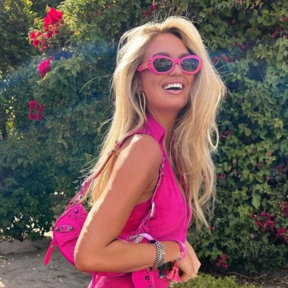 NEW DIORSIGNATURE B1U 73C0 PINK GEOMETRIC WOMEN SUNGLASSES DIOR SIGNATURE - Picture 7 of 12